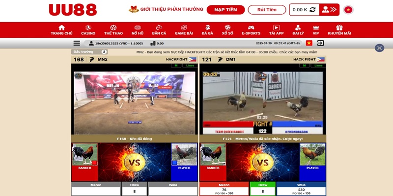 Kèo đá gà UU88 có gì?